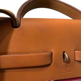 エルメス HERMES エールバッグジップMM □O刻印 ヴォワドゥローズ　シルバー金具  トワル レディース ショルダーバッグ