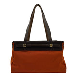 エルメス HERMES エールバッグカバス □I刻 オレンジ ゴールド金具 トワル/レザー レディース ショルダーバッグ