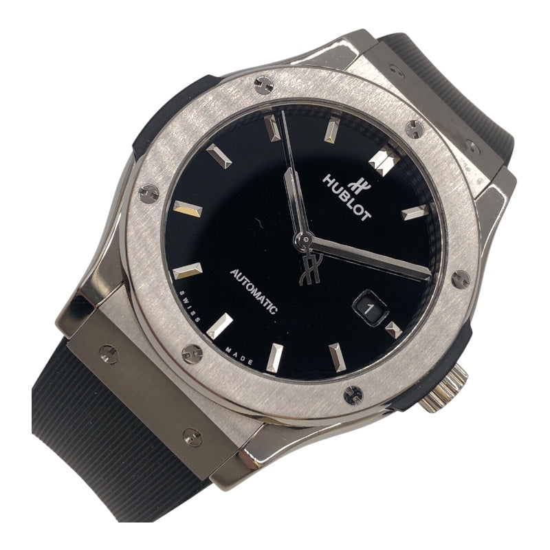 ウブロ HUBLOT クラシックフュージョン チタニウム　ブラックシャイニー 542.NX.1270.RX チタン メンズ 腕時計