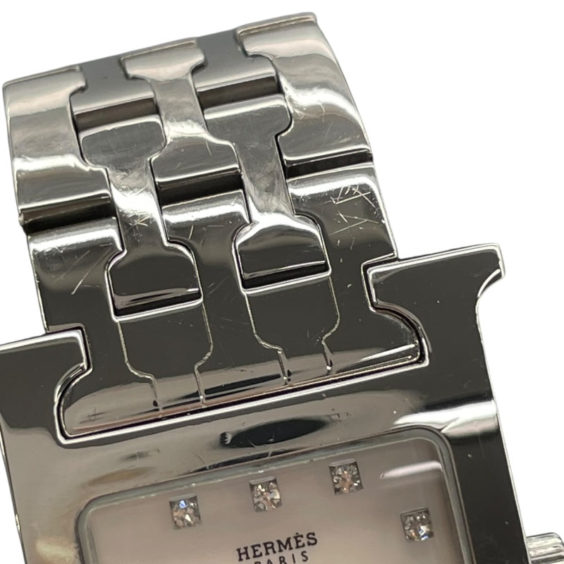 エルメス HERMES Hウォッチ HH1.210 オレンジ SS クオーツ レディース 腕時計