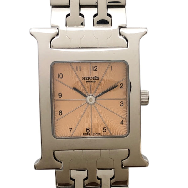 エルメス HERMES Hウォッチ HH1.210 オレンジ SS クオーツ レディース 腕時計