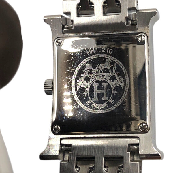 エルメス HERMES Hウォッチ HH1.210 オレンジ SS クオーツ レディース 腕時計