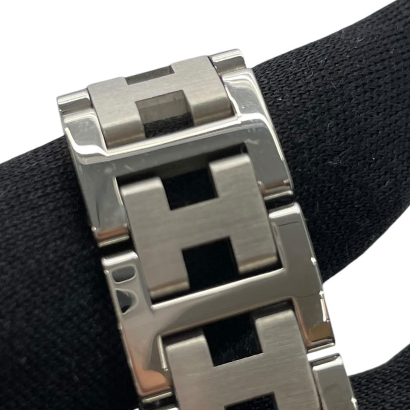 エルメス HERMES クリッパー CL4.210 ブラック SS レディース 腕時計
