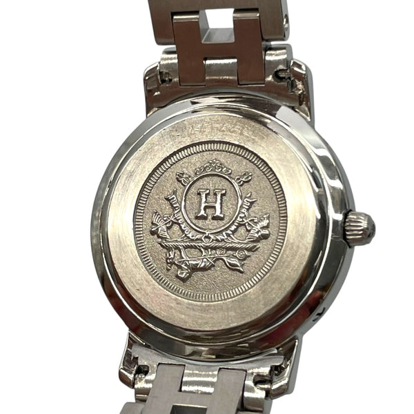 エルメス HERMES クリッパー CL4.210 ブラック SS レディース 腕時計