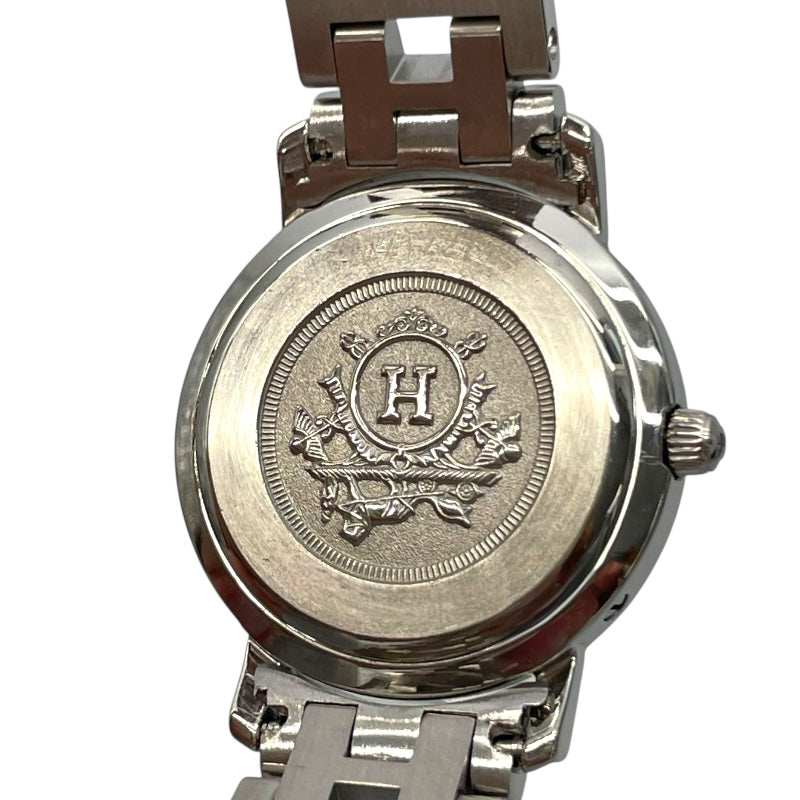 エルメス HERMES クリッパー CL4.210 ブラック SS レディース 腕時計