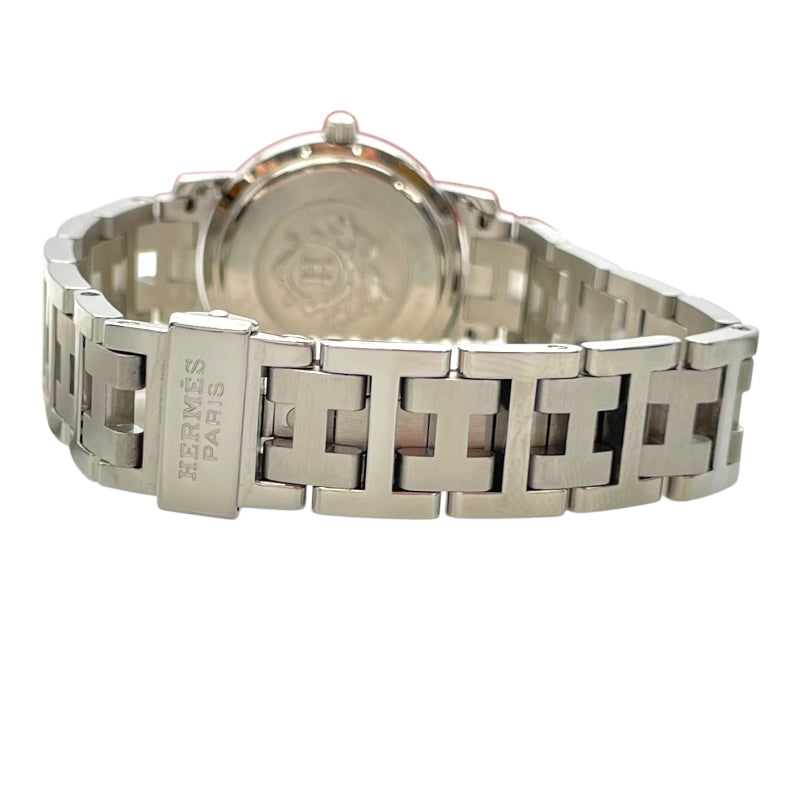 エルメス HERMES クリッパー CL4.210 ブラック SS レディース 腕時計