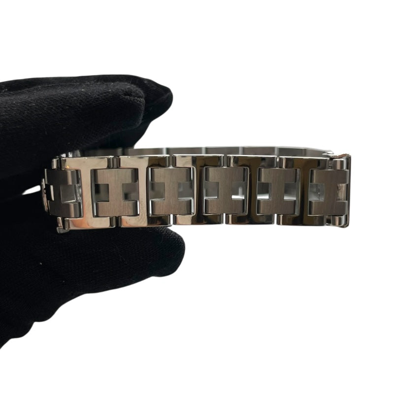 エルメス HERMES クリッパー CL4.210 ブラック SS レディース 腕時計