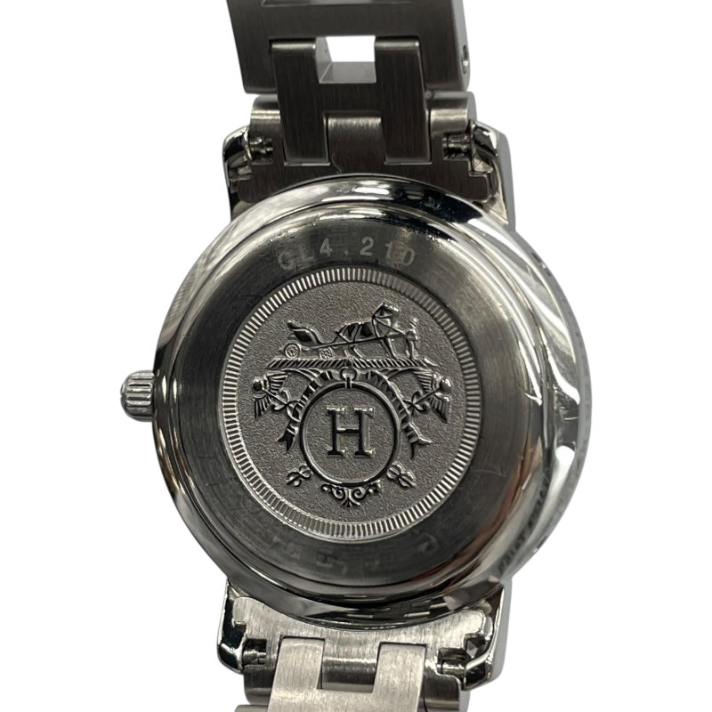 エルメス HERMES クリッパー　ブルーシェル CL4.210 ブルー SS レディース 腕時計