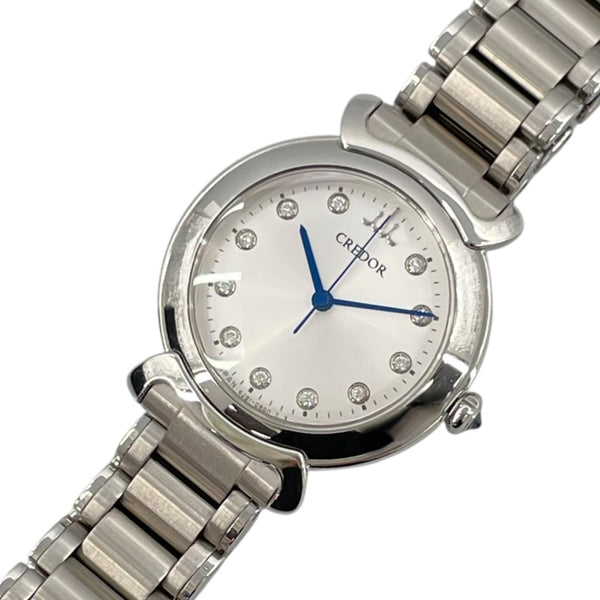 セイコー SEIKO CREDOR リネアルクス GSAS935 ホワイト SS 自動巻き レディース 腕時計