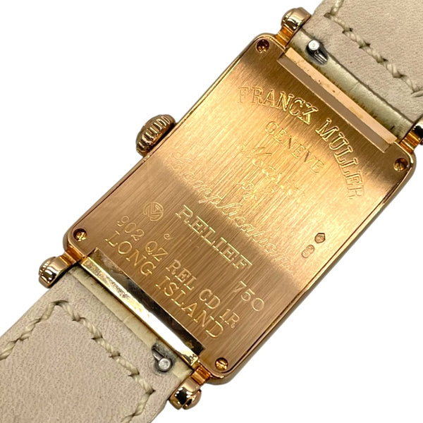 フランク・ミュラー FRANCK MULLER ロングアイランド レリーフダイヤモンド 902QZRELCD1R ホワイト K18PG クオーツ レディース 腕時計