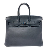 エルメス HERMES バーキン25 □O刻　(2011年製) ブラック　シルバー金具 トゴ レディース ハンドバッグ
