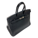 エルメス HERMES バーキン25 □O刻　(2011年製) ブラック　シルバー金具 トゴ レディース ハンドバッグ