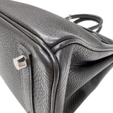 エルメス HERMES バーキン25 □O刻　(2011年製) ブラック　シルバー金具 トゴ レディース ハンドバッグ