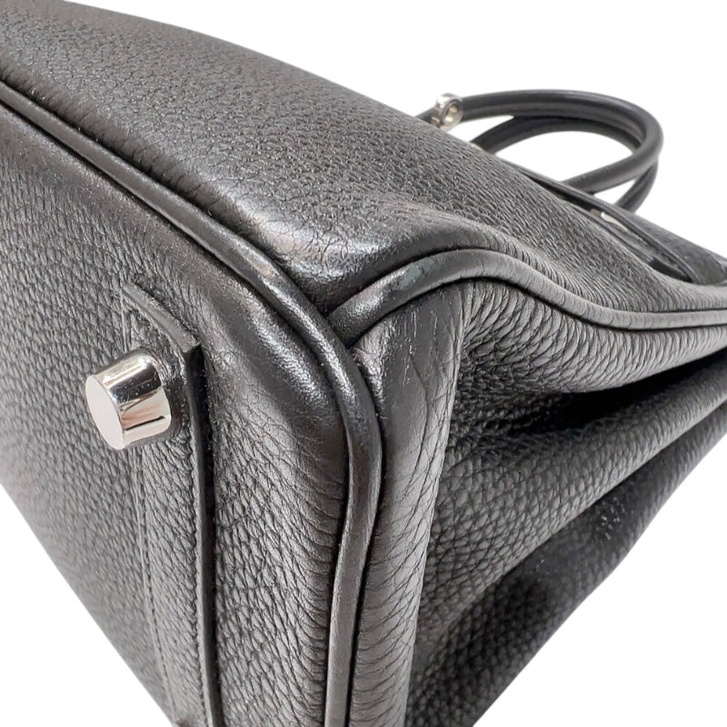 エルメス HERMES バーキン25 □O刻　(2011年製) ブラック　シルバー金具 トゴ レディース ハンドバッグ