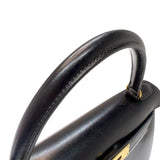 エルメス HERMES ケリー28　外縫い 〇Y刻印　(1995年製) ブラック ゴールド金具 ボックスカーフ レディース ハンドバッグ