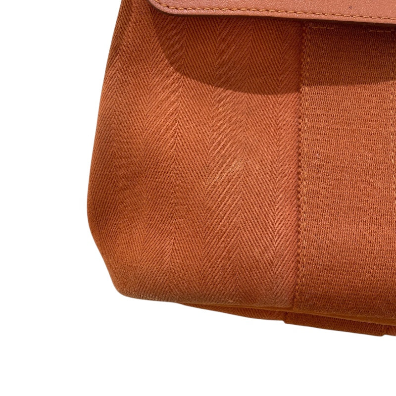 エルメス HERMES ヴァルパライソPM オレンジ シルバー金具 トワル レディース ハンドバッグ