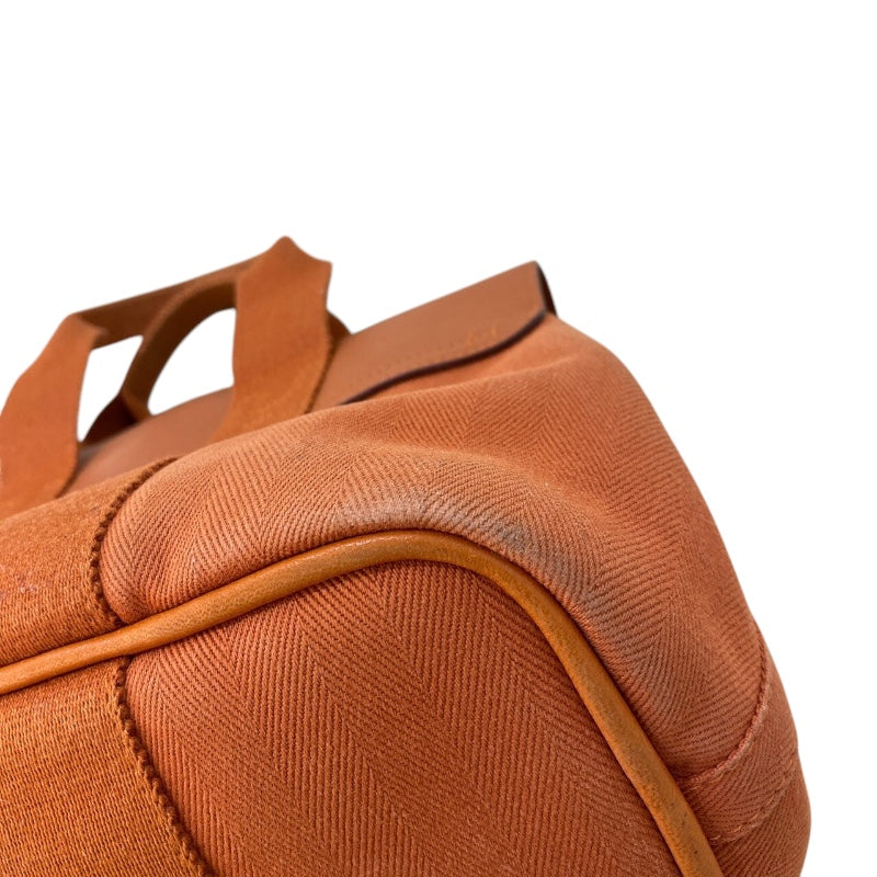 エルメス HERMES ヴァルパライソPM オレンジ シルバー金具 トワル レディース ハンドバッグ