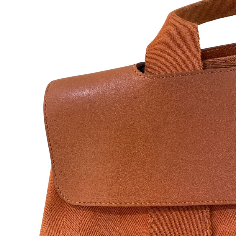 エルメス HERMES ヴァルパライソPM オレンジ シルバー金具 トワル レディース ハンドバッグ