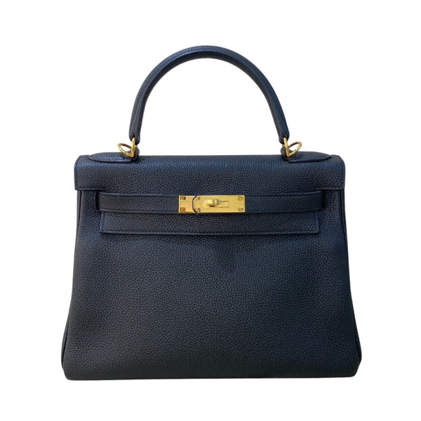 エルメス HERMES ケリー28 C刻 ブラック　ゴールド金具 トリヨン レディース ハンドバッグ