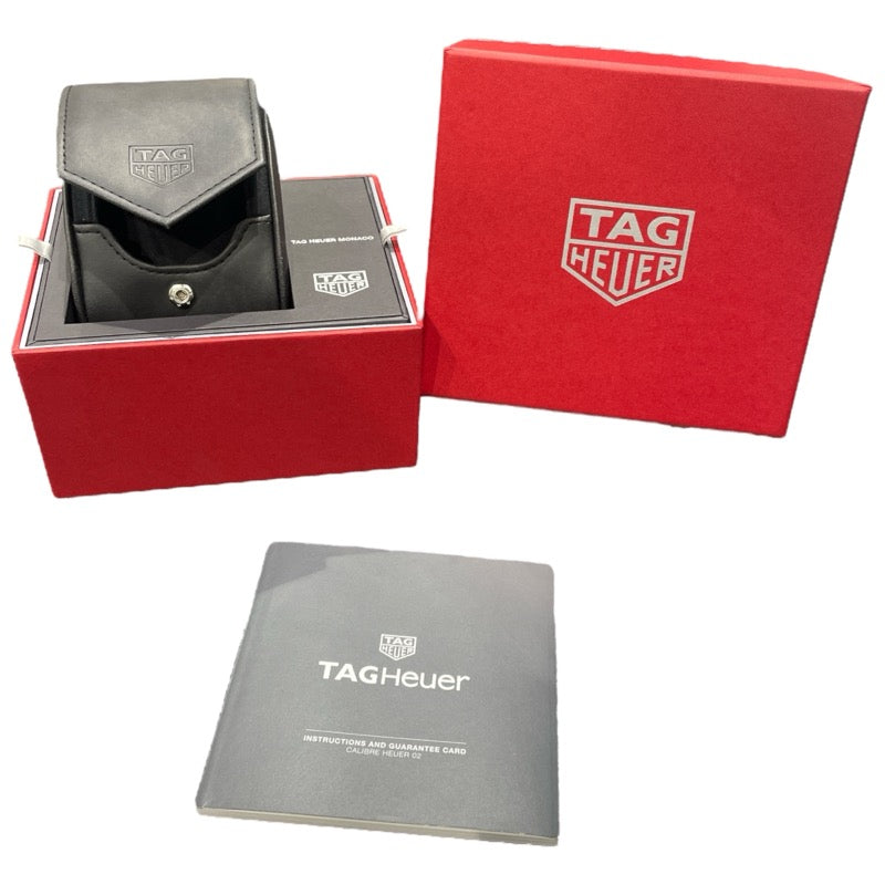 タグ・ホイヤー TAG HEUER モナコキャリバー ホイヤー02 クロノグラフ CBL2116.FC6497 ステンレススチール/革ベルト 自動巻き メンズ 腕時計