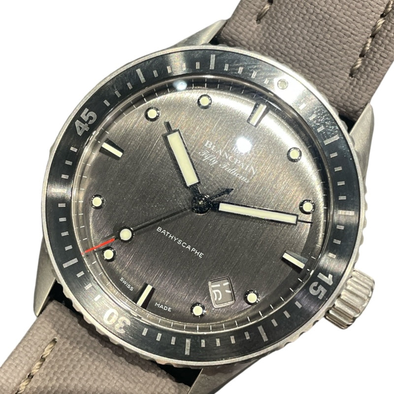 ブランパン BLANCPAIN フィフティ ファゾムズス パチスカーフ 5000-1210-G52A チタン メンズ 腕時計