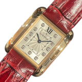 カルティエ Cartier タンク　アングレーズ　SM WJTA0007 K18ピンクゴールド/革ベルト レディース 腕時計