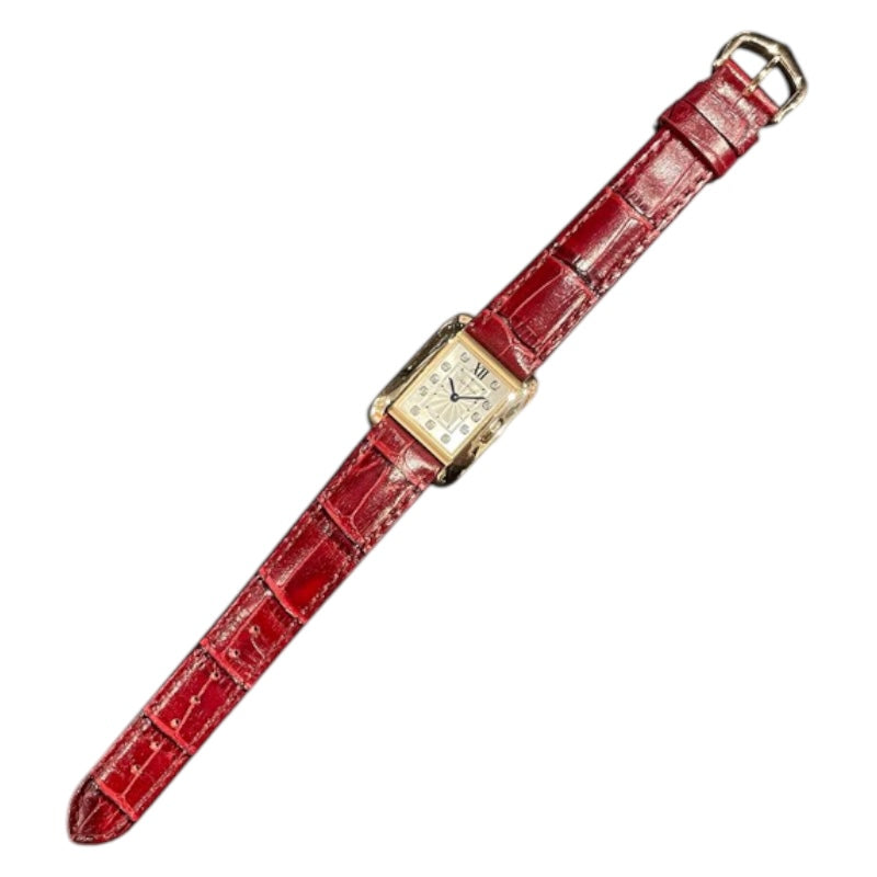 カルティエ Cartier タンク　アングレーズ　SM WJTA0007 K18ピンクゴールド/革ベルト レディース 腕時計