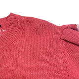 グッチ GUCCI フラワー刺繡パフスリーブニットセーター M 564326 ボルドー ウール レディース セーター