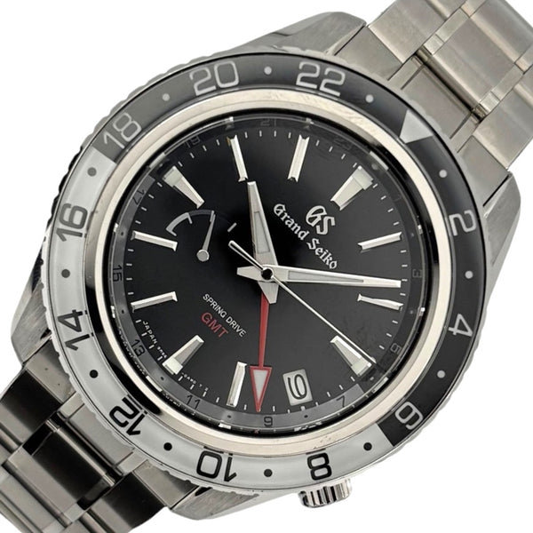 セイコー SEIKO グランドセイコー スポーツコレクション スプリングドライブ GMT SBGE277 ブラック SS メンズ 腕時計