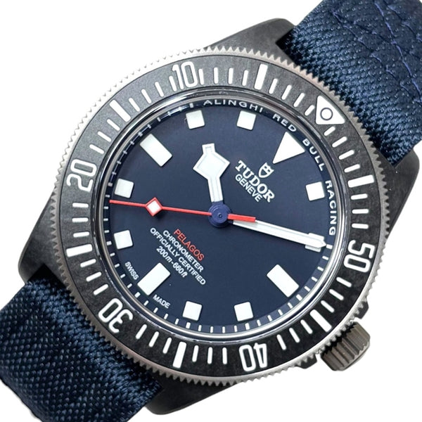 チューダー/チュードル TUDOR ぺラゴス FXD アリンギ・レッドブル・レーシング 25707KN マットブルー ブラックカーボン/チタン(リューズ)/純正ベルト メンズ 腕時計