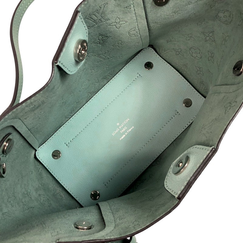 ルイ・ヴィトン LOUIS VUITTON ヒナPM M55905 ヴェールラグーン シルバー金具 マヒナ レディース ハンドバッグ