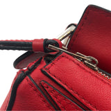 ロエベ LOEWE パズルバッグ ミニ レッド レザー レディース ハンドバッグ