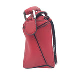ロエベ LOEWE パズルバッグ ミニ レッド レザー レディース ハンドバッグ