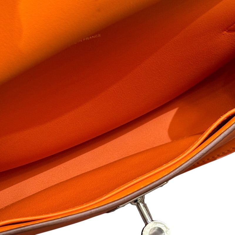 エルメス HERMES ジプシエールミニ B刻 オレンジ シルバー金具 スイフト レディース ショルダーバッグ
