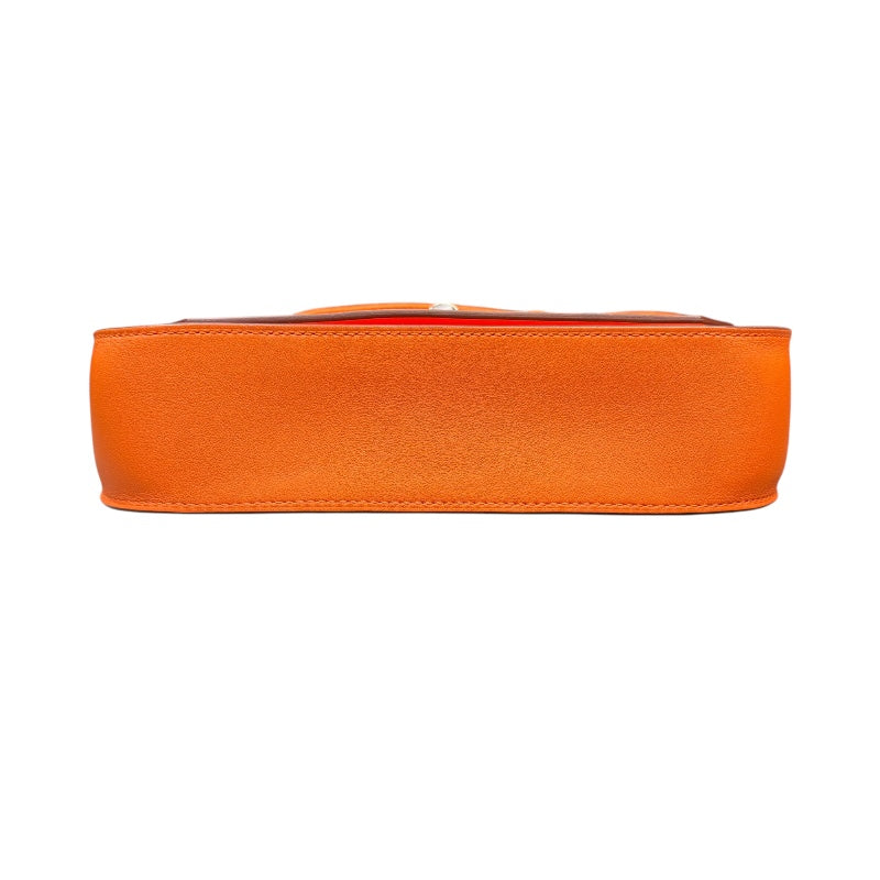 エルメス HERMES ジプシエールミニ B刻 オレンジ シルバー金具