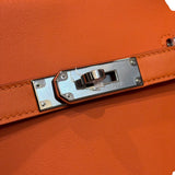 エルメス HERMES ジプシエールミニ B刻 オレンジ シルバー金具 スイフト レディース ショルダーバッグ