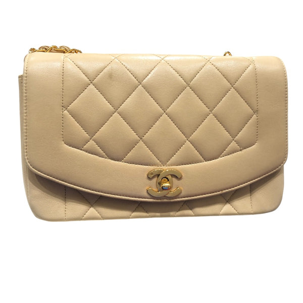 シャネル CHANEL ダイアナチェーンショルダーバッグ A01164 ゴールド金具 ラムスキン レディース ショルダーバッグ