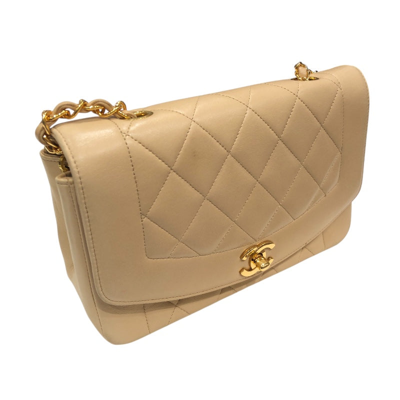 シャネル CHANEL ダイアナチェーンショルダーバッグ A01164 ゴールド金具 ラムスキン レディース ショルダーバッグ