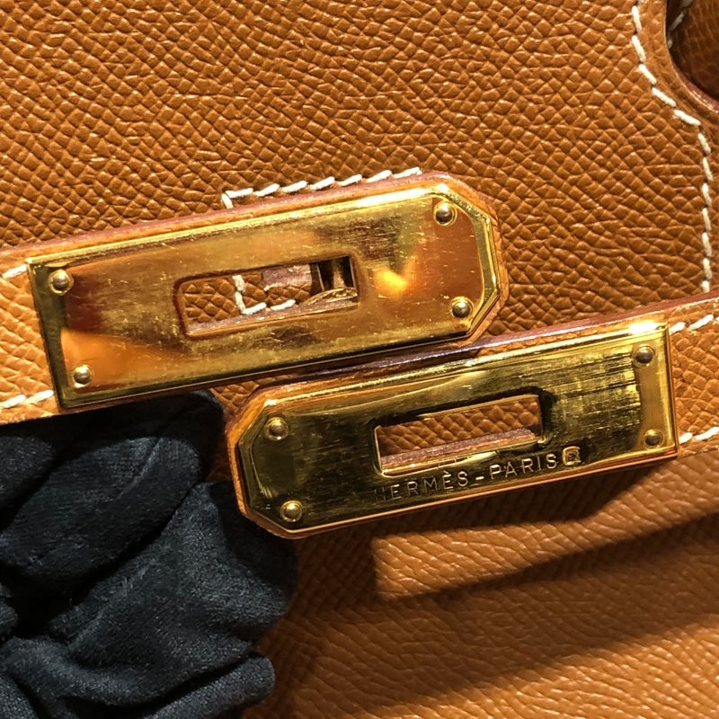 エルメス HERMES オータクロア32 □B刻 ゴールド ゴールド金具 クシュベル ユニセックス ハンドバッグ