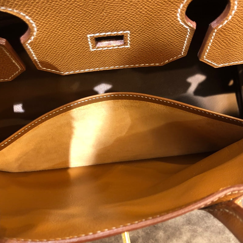 エルメス HERMES オータクロア32 □B刻 ゴールド ゴールド金具 クシュベル ユニセックス ハンドバッグ