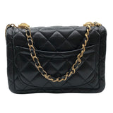 シャネル CHANEL マトラッセチェーンショルダーバック ブラック ゴールド金具 ラム レディース ハンドバッグ