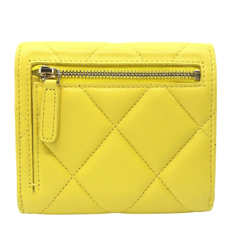 シャネル CHANEL シャネル19 ウォレット AP2809 イエロー GD金具