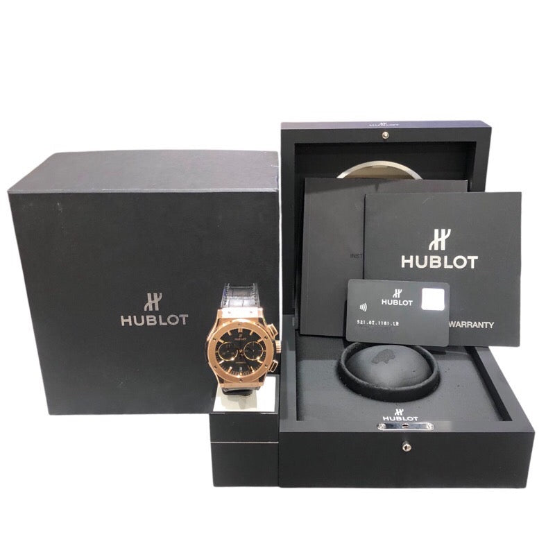 ウブロ HUBLOT クラシックフュージョン クロノグラフ キングゴールド 521.○×.1181.LR K18ピンクゴールド 自動巻き メ |  中古ブランドリユースショップ OKURA(おお蔵)