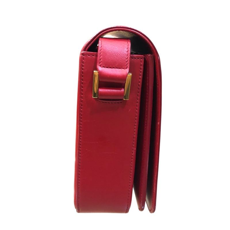 サンローラン SAINT LAURENT ユニベルシテ　ショルダーバッグ 357403 レッド　ゴールド金具 カーフ ユニセックス ショルダーバッグ