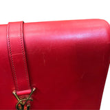 サンローラン SAINT LAURENT ユニベルシテ　ショルダーバッグ 357403 レッド　ゴールド金具 カーフ ユニセックス ショルダーバッグ