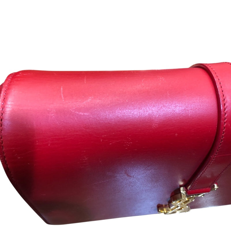 サンローラン SAINT LAURENT ユニベルシテ　ショルダーバッグ 357403 レッド　ゴールド金具 カーフ ユニセックス ショルダーバッグ