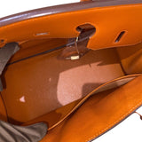 エルメス HERMES バーキン35 ▢H刻 オレンジ/GD金具 ボックスカーフ・ヴィブラート レディース ハンドバッグ