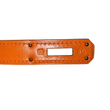 エルメス HERMES バーキン35 ▢H刻 オレンジ/GD金具 ボックスカーフ・ヴィブラート レディース ハンドバッグ