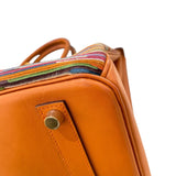 エルメス HERMES バーキン35 ▢H刻 オレンジ/GD金具 ボックスカーフ・ヴィブラート レディース ハンドバッグ