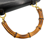 グッチ GUCCI バンブー トップハンドルバッグ 000・2113・0633 ブラック レザー レディース